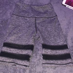 Grey mesh biker shorts
